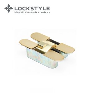 Петля скрытая 3D LOCKSTYLE, модель ECLIPSE 3.0 комплект  MATT GOLD (матовое золото) в Смоленской области от компании "Локстайл-Россия"- стильная фурнитура для дверей и мебели