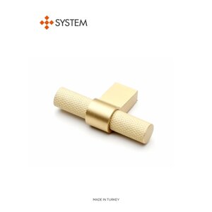 Ручка мебельная SYSTEM SY8774 0008 BB-BB (матовое золото)