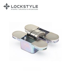 Петля скрытая 3D LOCKSTYLE модель ECLIPSE 2.0 комплект MATT NICKEL (матовый никель) в Смоленской области от компании "Локстайл-Россия"- стильная фурнитура для дверей и мебели