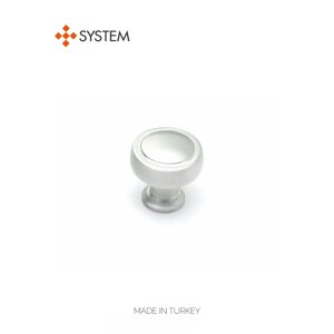 Ручка-кнопка мебельная SYSTEM SY1915 0032 CBM (матовый хром)