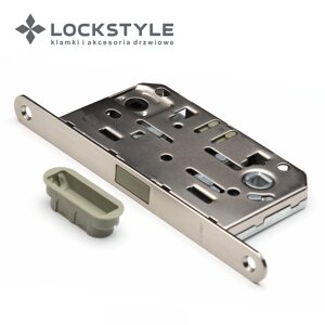 Механизм дверной врезной магнитный LOCKSTYLE М411B стандарт AGB комплект с ответной планкой NBM (матовый никель)