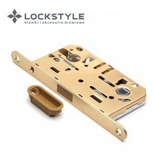 Механизм дверной врезной магнитный под цилиндр LOCKSTYLE М410C комплект с ответной планкой BB (матовое золото)