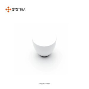 Ручка-кнопка мебельная SYSTEM SY1904 0026 AL315 (белый матовый) в Смоленской области от компании "Локстайл-Россия"- стильная фурнитура для дверей и мебели