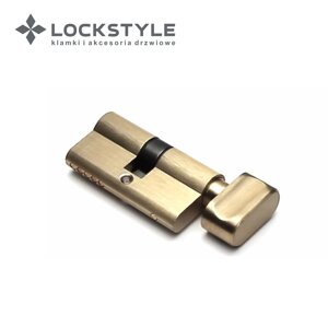 Цилиндровый механизм LOCKSTYLE C30X30KN (SB матовое золото) в Смоленской области от компании "Локстайл-Россия"- стильная фурнитура для дверей и мебели