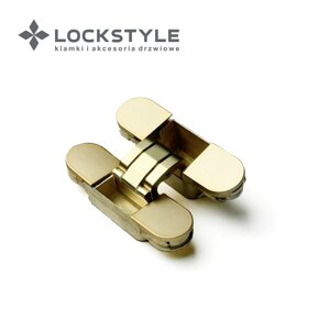 Петля скрытая 3D LOCKSTYLE, модель ECLIPSE 2.0 комплект  MATT GOLD (матовое золото) в Смоленской области от компании "Локстайл-Россия"- стильная фурнитура для дверей и мебели