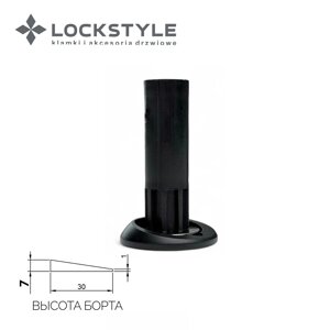 Дверной ограничитель магнитный, скрытый LOCKSTYLE модель STOPPINO Mod. 2 BLACK (черный), 7 мм в Смоленской области от компании "Локстайл-Россия"- стильная фурнитура для дверей и мебели