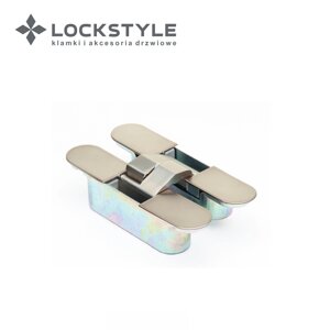 Петля скрытая 3D LOCKSTYLE, модель ECLIPSE 3.0 комплект MATT NICKEL (матовый никель) в Смоленской области от компании "Локстайл-Россия"- стильная фурнитура для дверей и мебели