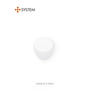 Ручка-кнопка мебельная SYSTEM SY1904 0026 AL315 (белый матовый)