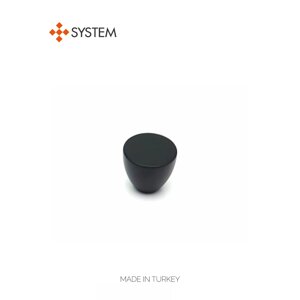 Ручка-кнопка мебельная SYSTEM SY1904 0026 AL6 (черный матовый)