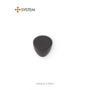 Ручка-кнопка мебельная SYSTEM SY1904 0026 AL6 (черный матовый)