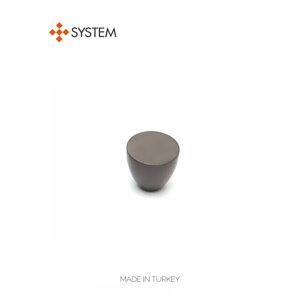 Ручка-кнопка мебельная SYSTEM SY1904 0026 BBN (черный матовый никель)