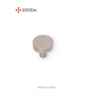 Ручка-кнопка мебельная SYSTEM SY1910 0026 NBM (матовый никель)