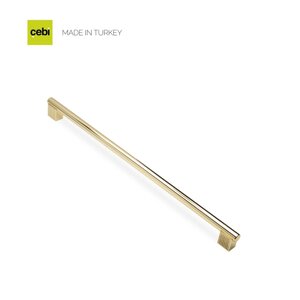 Ручка мебельная CEBI A1240 480 мм SMOOTH (гладкая) цвет MP11 (глянцевое золото)