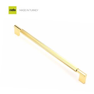 Ручка мебельная CEBI A1243 320 мм STRIPED (в полоску) MP11 (глянцевое золото)