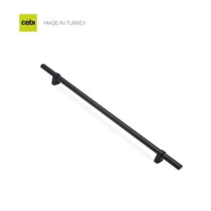Ручка мебельная CEBI A1260 384 мм SMOOTH (гладкая) MP24 (черный)