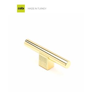 Ручка мебельная CEBI A4240 016 мм SMOOTH (гладкая) MP11 глянцевое золото