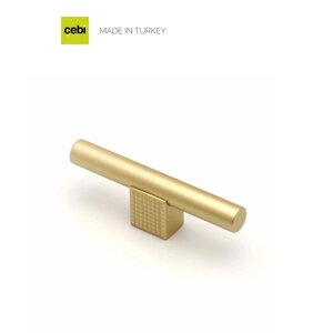 Ручка мебельная CEBI A4240 016 мм SMOOTH (гладкая) PC35 (матовое золото)