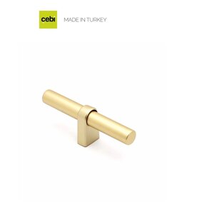 Ручка мебельная CEBI A4241 016 мм SMOOTH (гладкая) PC35 матовое золото