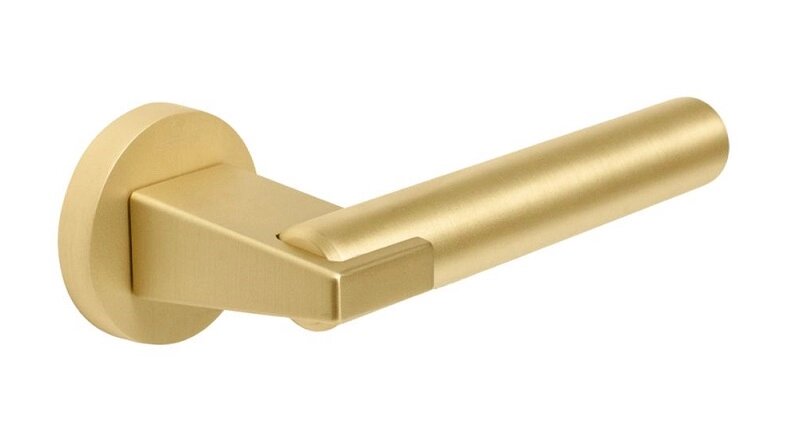Ручки дверные CEBI DORA SMOOTH (гладкая) цвет MP35 матовое золото от компании ООО "Систем стайл" - фото 1