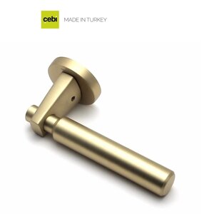 Ручки дверные CEBI HANA SMOOTH (гладкая) цвет MP35 (матовое золото)
