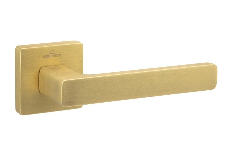 Ручки дверные CEBI LETA SQ цвет MP35 (матовое золото) от компании ООО "Систем стайл" - фото 1