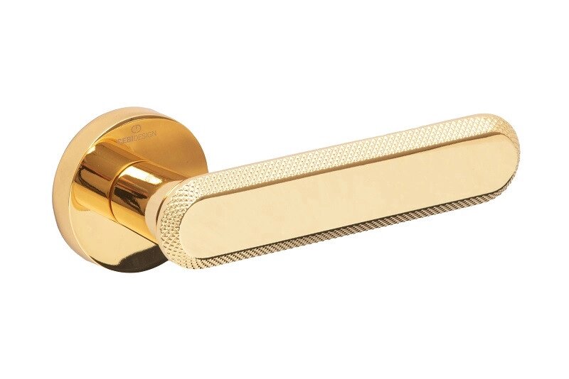 Ручки дверные CEBI NOLA цвет MP11 (глянцевое золото) от компании Салон-магазин дверной фурнитуры "CEBIDESIGN" - фото 1