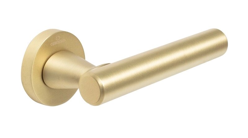 Ручки дверные CEBI NORA SMOOTH (гладкая) цвет MP35 матовое золото от компании Салон-магазин дверной фурнитуры "CEBIDESIGN" - фото 1