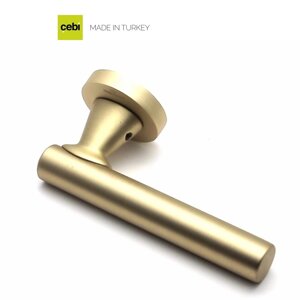 Ручки дверные CEBI NORA SMOOTH (гладкая) цвет MP35 (матовое золото)