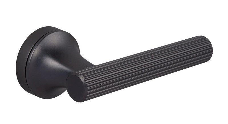 Ручки дверные CEBI OXO STRIPED (в полоску) цвет MP27 черный матовый никель от компании Салон-магазин дверной фурнитуры "CEBIDESIGN" - фото 1