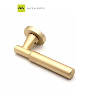Ручки дверные CEBI SOHO SMOOTH (гладкая) цвет PC35 (матовое золото)