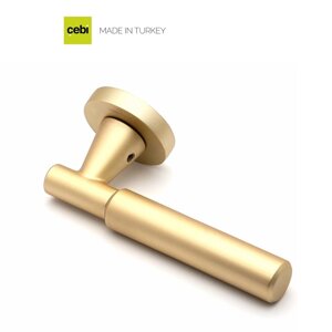 Ручки дверные CEBI SOHO SMOOTH (гладкая) цвет PC35 (матовое золото)