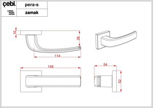 Ручки дверные CROMA PERA-S MP04 (матовый никель)