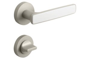 Ручки дверные CROMA SERA MP04 (матовый никель полимер) комплект WC