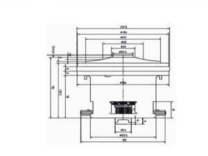 Пылесосный двигатель VCM140H-W 1400W Bosch (VC07W159)