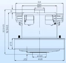 Пылесосный двигатель VC07W131 ( Samsung VCM-K50ET ) 1200W LG от компании ООО "Технолайн" - фото 1