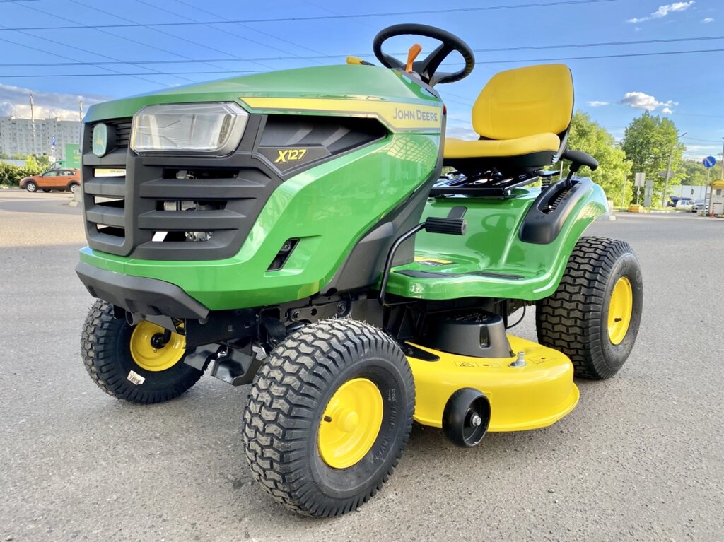 Газонокосилка John Deere X127 от компании ПРОФТРАКТОР - Магазин тракторов и садовой техники - фото 1