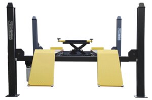 KraftWell KRW4WA_blue Подъемник четырехстоечный г/п 4000 кг. платформы для сход-развала