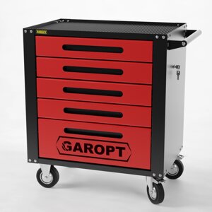 Тележка инструментальная 5 ящиков с замком Garopt GTS5. Red