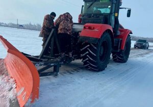 Отвал К-700 снегоуборочный, бульдозерный на задний 3-х точечный навес механический поворотный