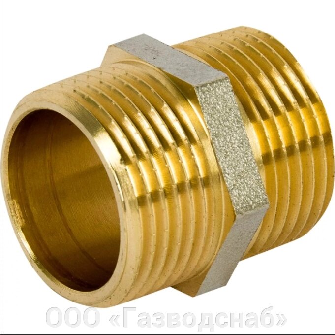 Ниппель н р. 1 1/2"х1 1/2" н. р.  лат. от компании ООО «Газводснаб» - фото 1