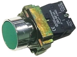 LAY5-BA31 - кнопка Н. Р. с зеленым толкателем