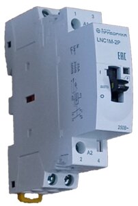 LNC1M-25 2P AC230V 25A (2НР) - контактор модульный с ручным дублером