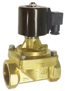 RSPS-40N AC220V - клапан электромагнитный прямого действия Ду40, Н. З. латунь+PTFE