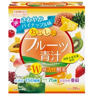 Аодзиру c двойными активными ферментами со вкусом ананаса YUWA, Япония 20 шт*3 грамма