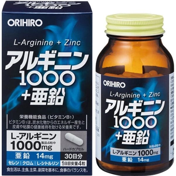 Аргинин и цинк ORIHIRO, Япония 120 шт на 30 дней от компании Ginza Street | Японские витамины и косметика - фото 1