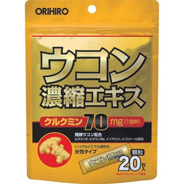 Экстракт куркумы (куркумин)  ORIHIRO, 20 саше на 20 дней от компании Ginza Street | Японские витамины и косметика - фото 1