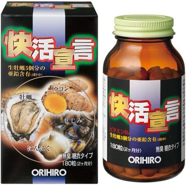 Экстракт устриц, мидий, куркумы и чеснока ORIHIRO, 180 шт на 60 дней от компании Ginza Street | Японские витамины и косметика - фото 1
