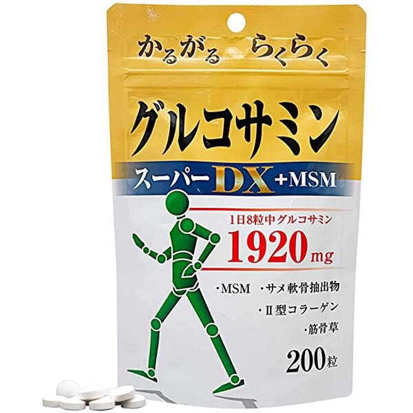 Глюкозамин, хондроитин Super DX+MSM YUKI PHARMACEUTICAL Glucosamine Chondroitin Super DX + MSM, Япония, 200 шт от компании Ginza Street | Японские витамины и косметика - фото 1