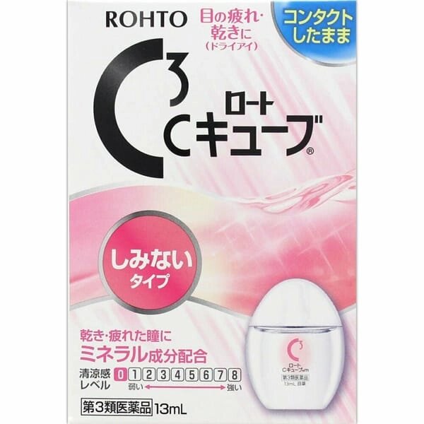 Капли для глаз при ношении линз ROHTO C3 Cube M, Япония  13 мл от компании Ginza Street | Японские витамины и косметика - фото 1