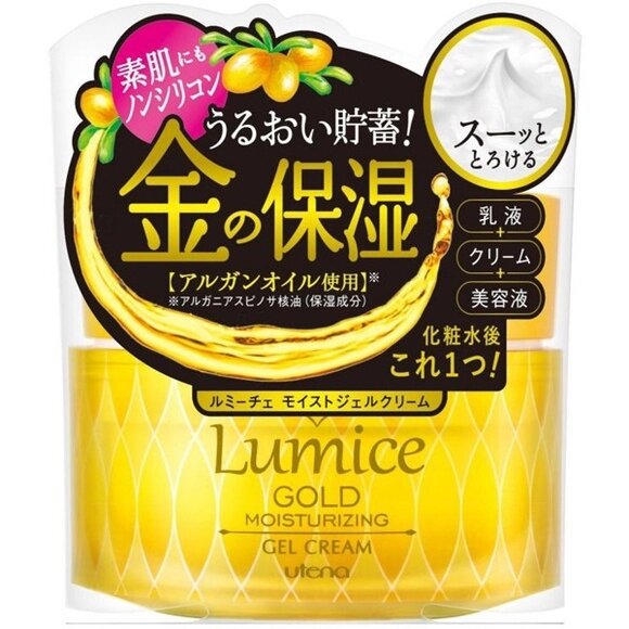 Крем-гель с аргановым маслом UTENA Lumice Gold Moisturizing Gel Cream, 80 гр, Япония от компании Ginza Street | Японские витамины и косметика - фото 1